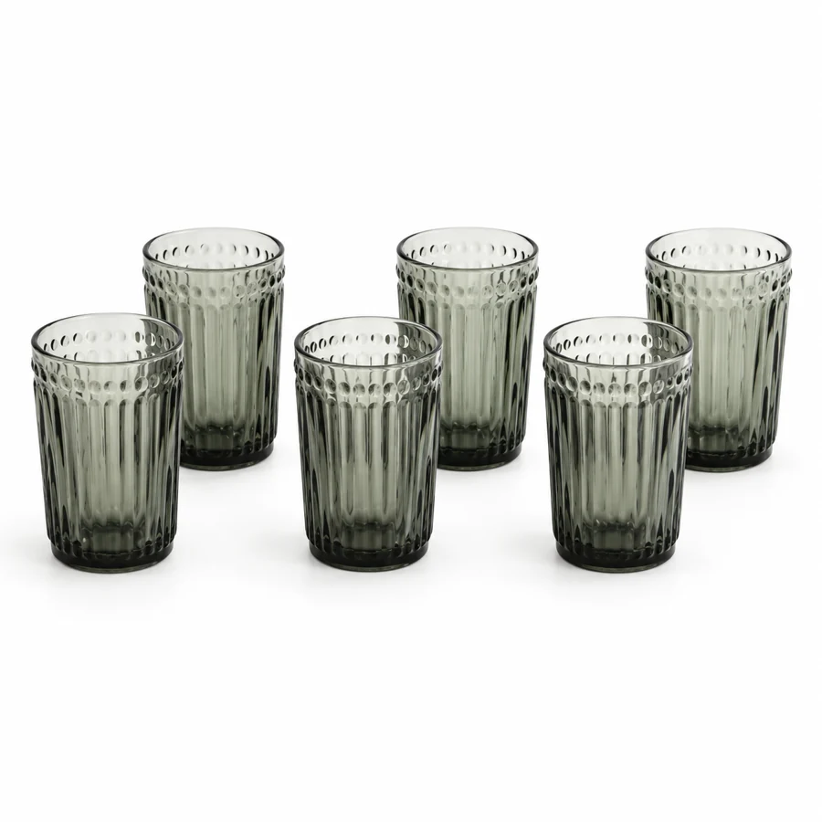 Set de 6 vasos BALL gris