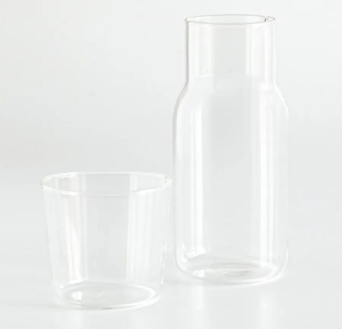 Set de jarra y vaso transparente · 500/250 ml