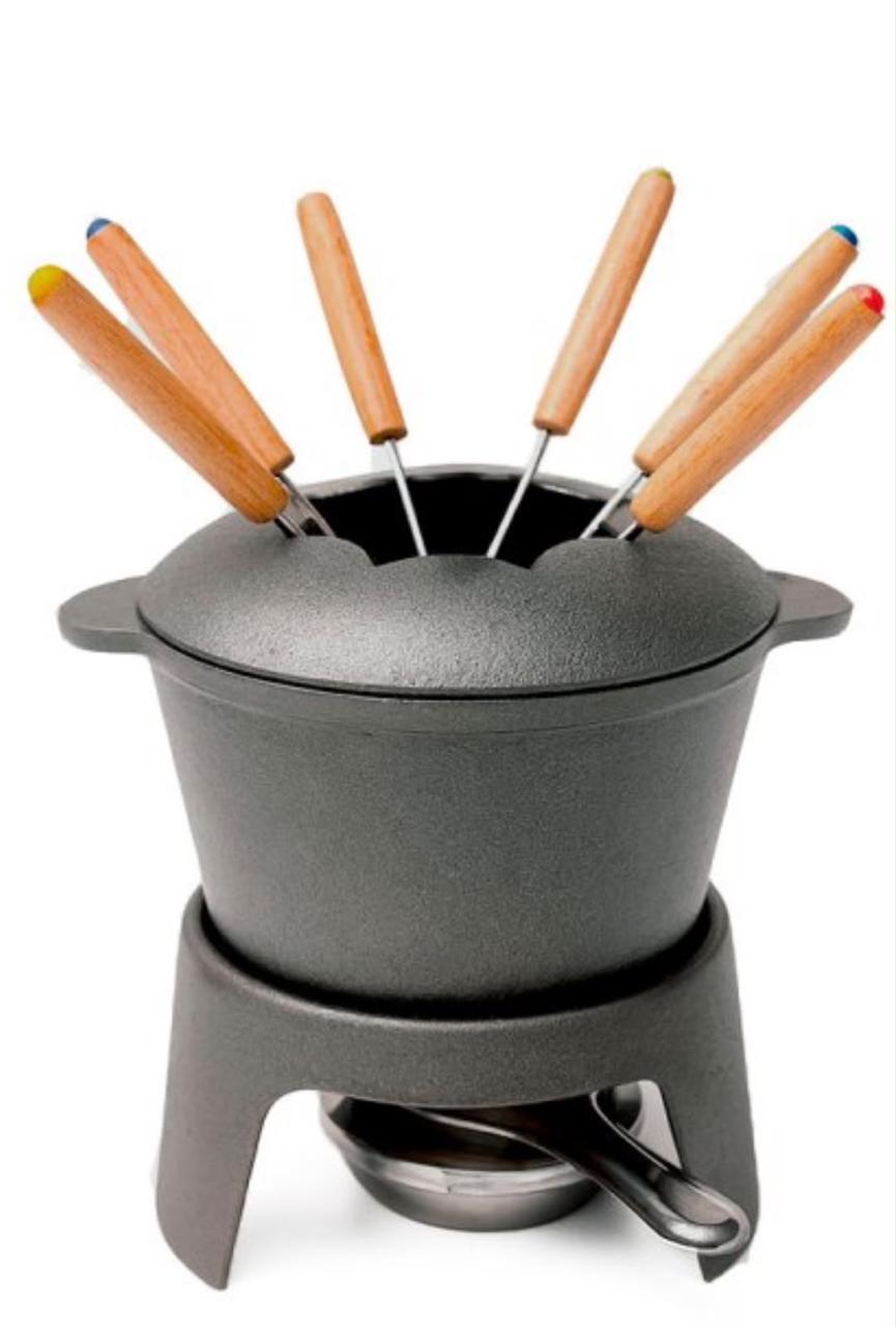 Fondue de hierro fundido · negra